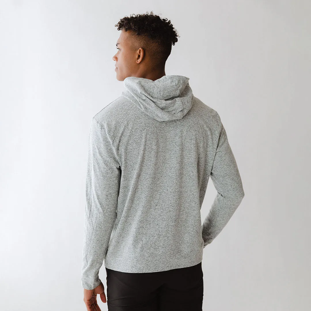 Men's Travel Hoodie, Heather Grey