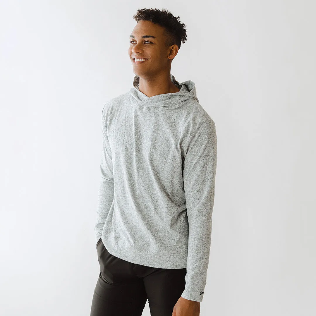 Men's Travel Hoodie, Heather Grey