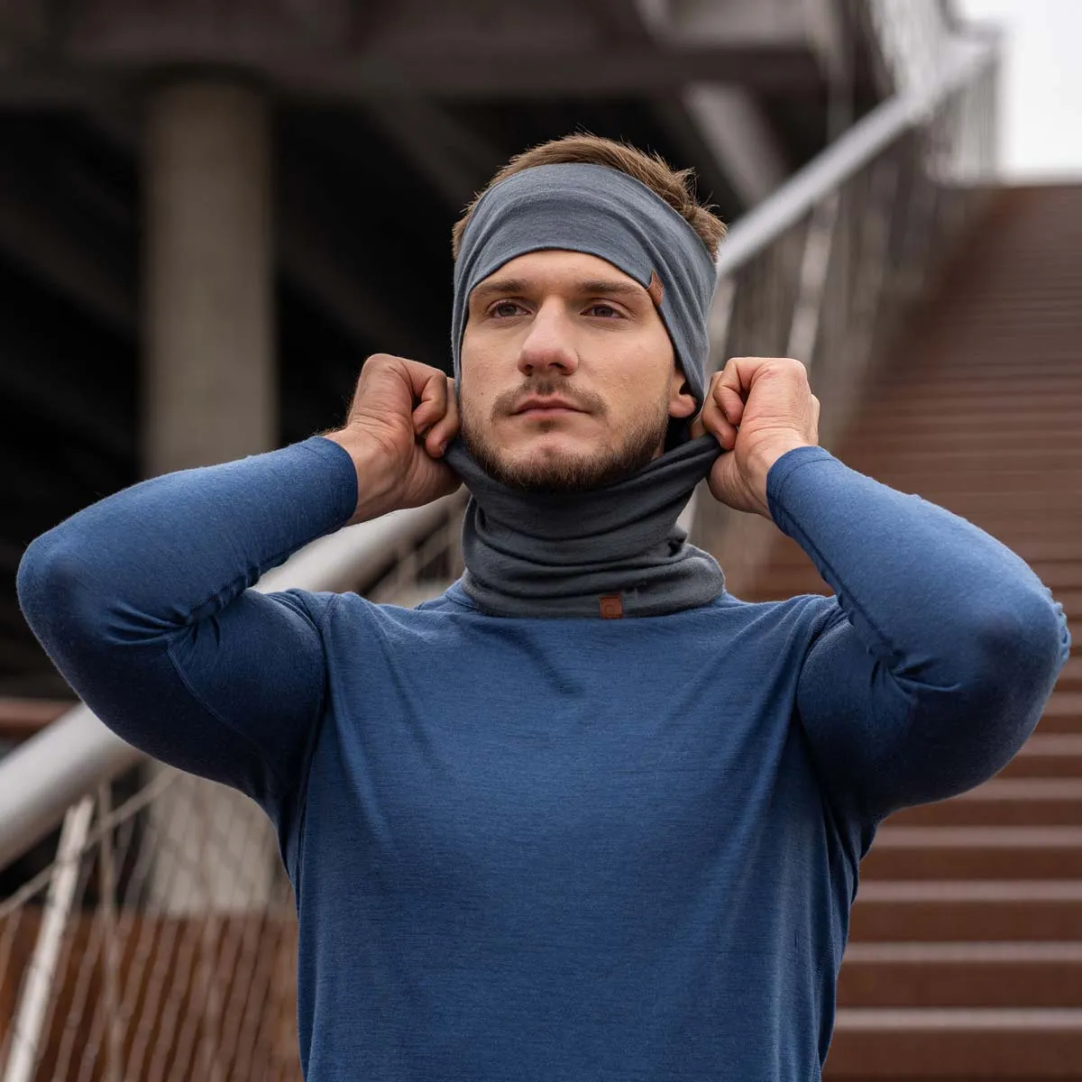 Men's Trekking Headband Perfect Gray