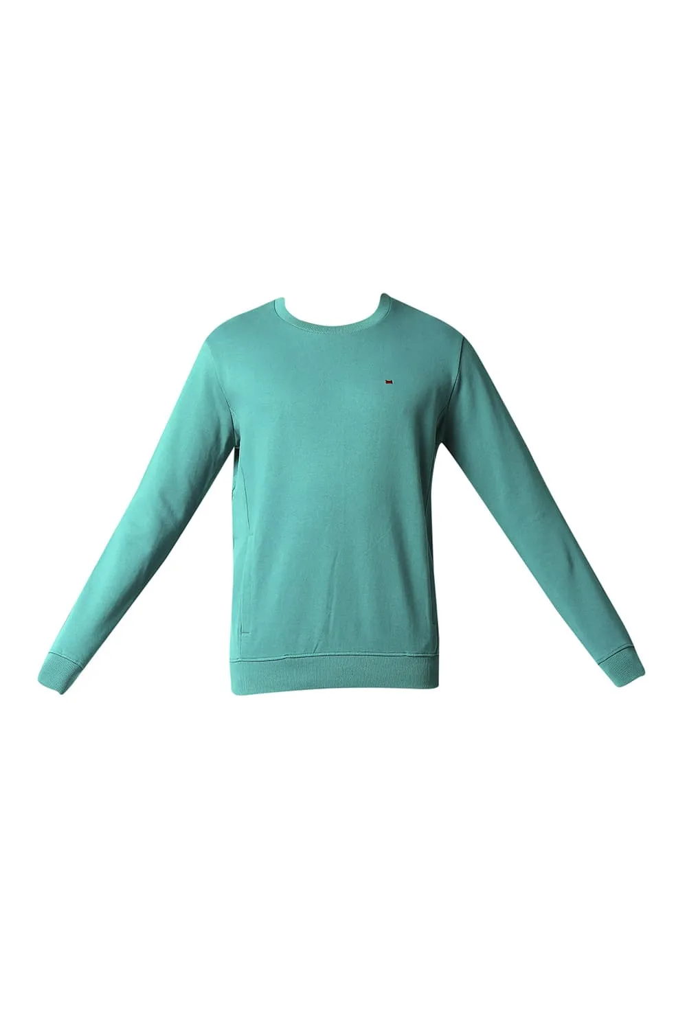 Muscle Fit Non Brushed Fleece Pullover Sweater