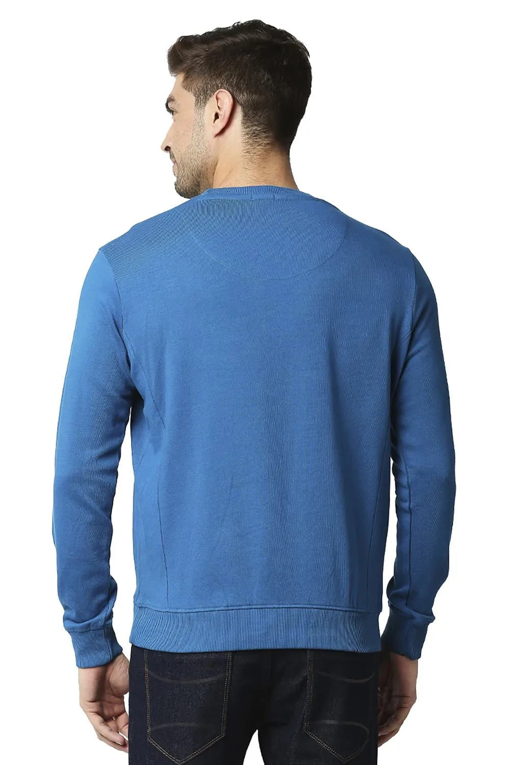 Muscle Fit Non Brushed Fleece Pullover Sweater