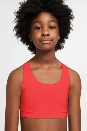 Neon Coral UV 50  Stella Seamless Racerback Sports Bra Crop Top - Kids