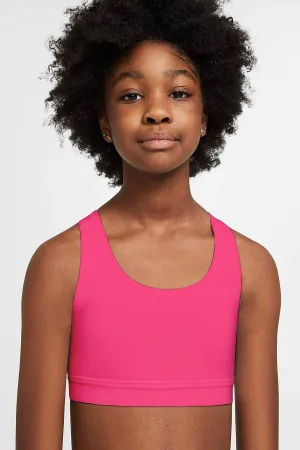 Neon Pink UV 50  Stella Seamless Racerback Sports Bra Crop Top - Kids