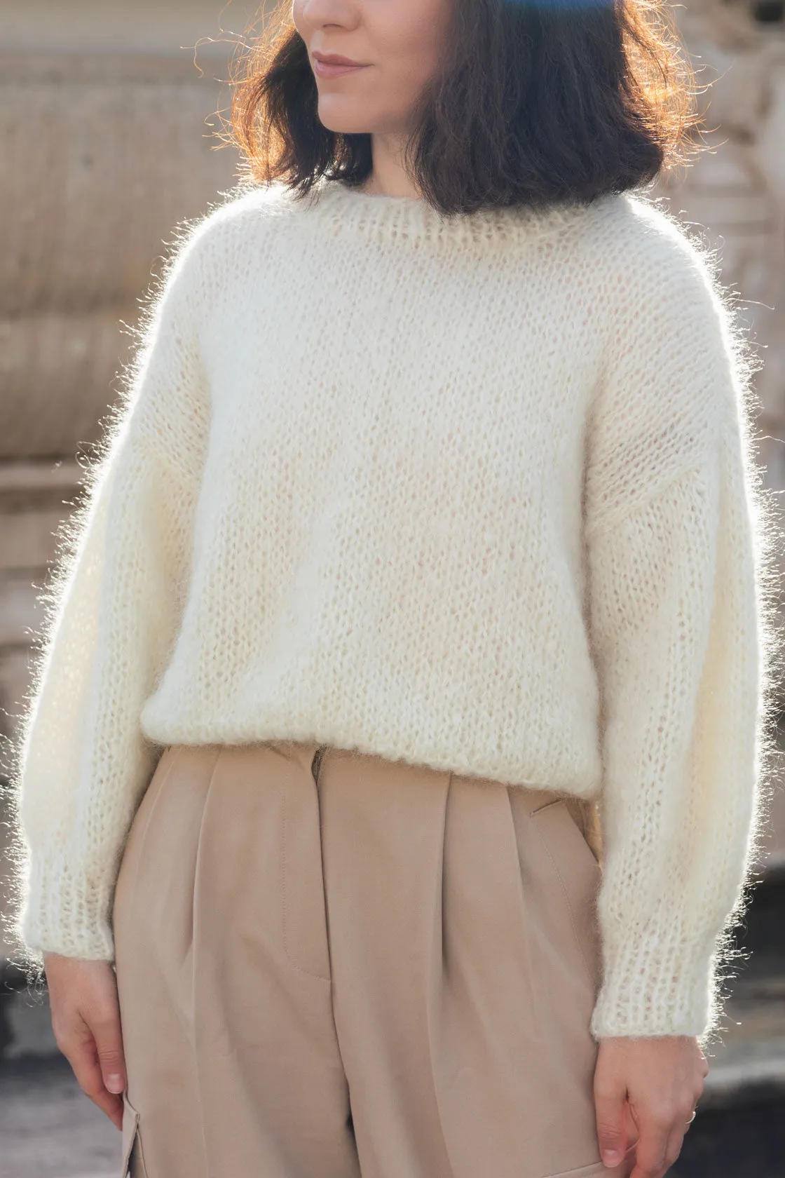 Pink Mohair and Organic Wool Sweater