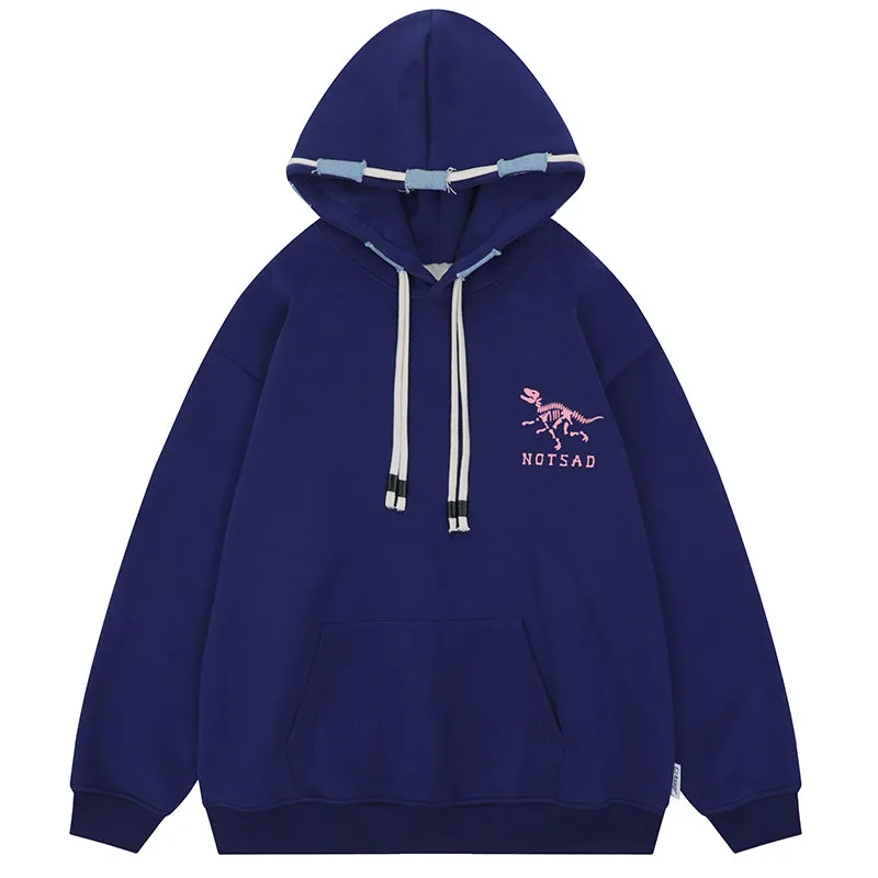 PopFlying Casual Fleece Hoodie Dinosaur Skeleton