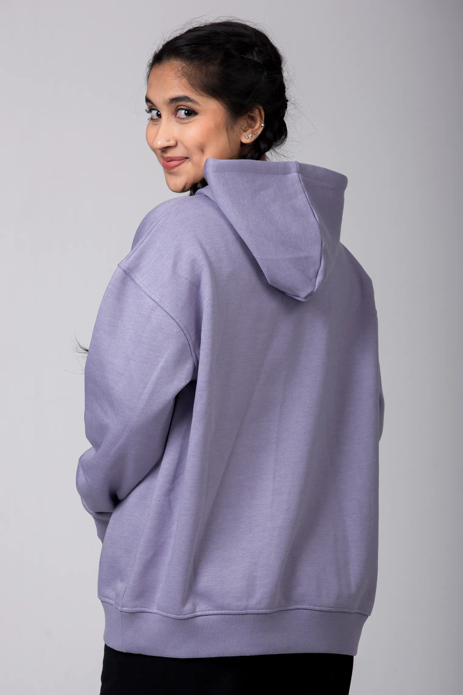 Premium Boxy Drop Shoulder Hoodie | Mint Lavender