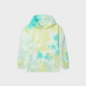 Premium Quality Tie & Dye Fleece Pull-Over Hoodie For Kids  (R)