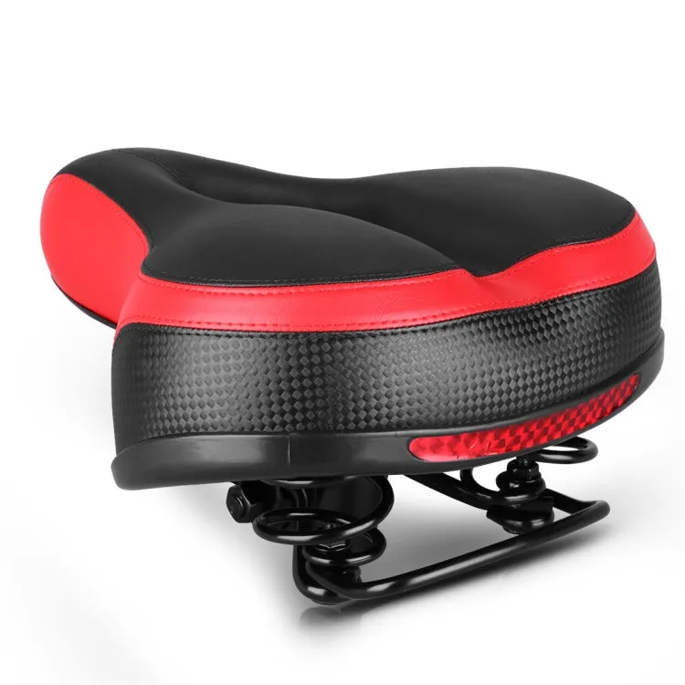 Reflective Spring Saddle Mountain Bike Seat Bicycle Seat Bicycle Seat(Black Red)