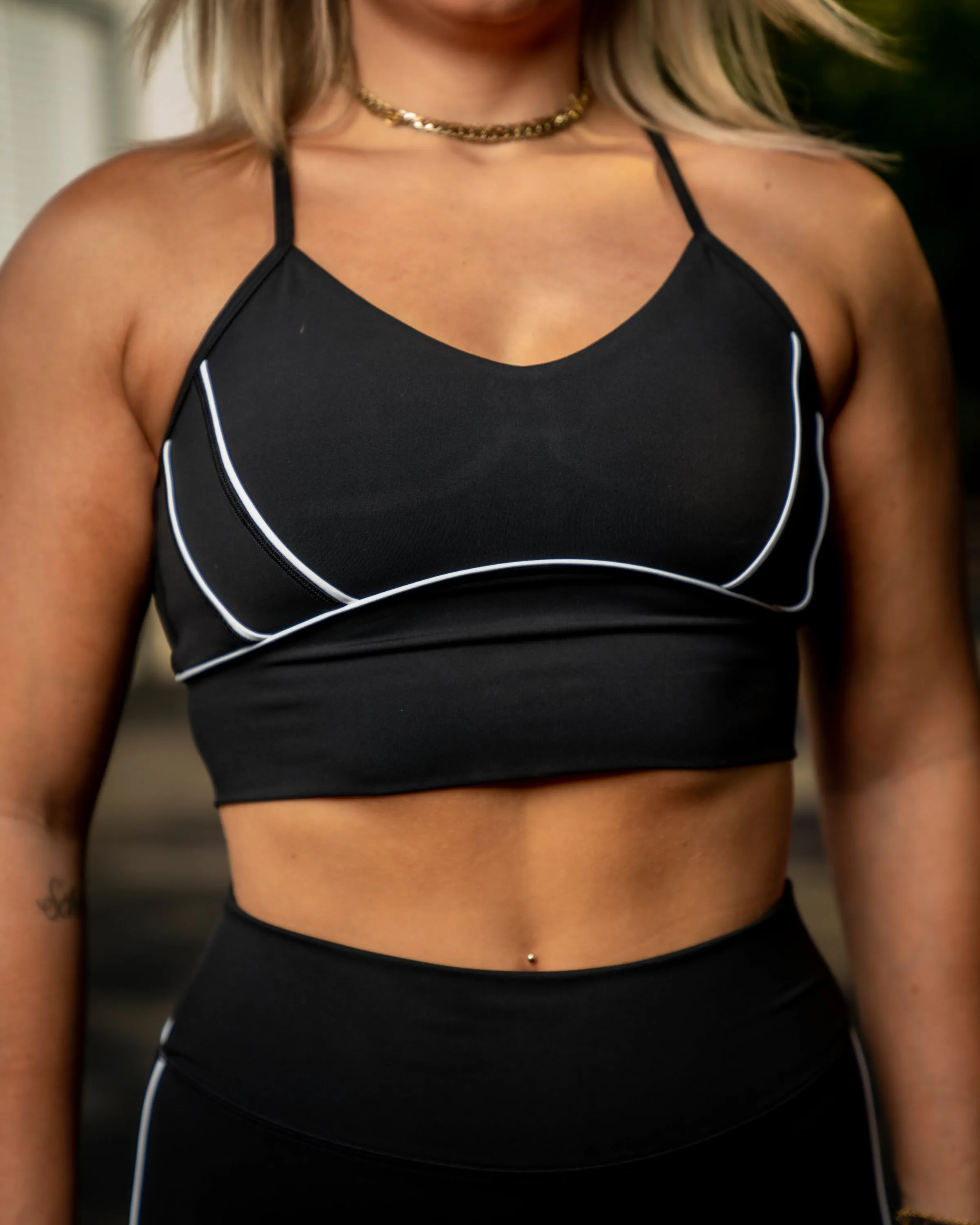 Retro Deity Sports Bra - Black