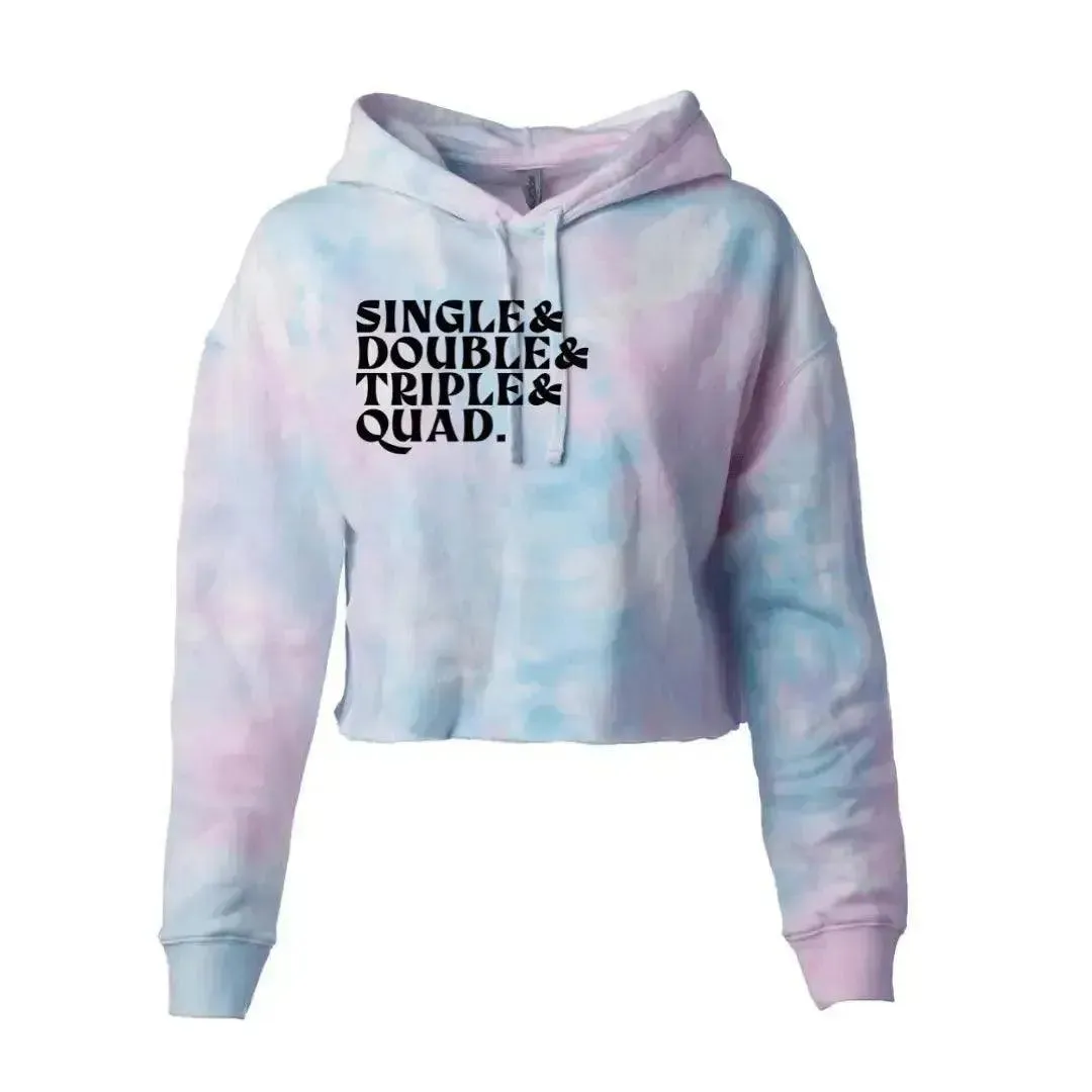 Single Double Triple Quad Cotton Candy Hooded Crop