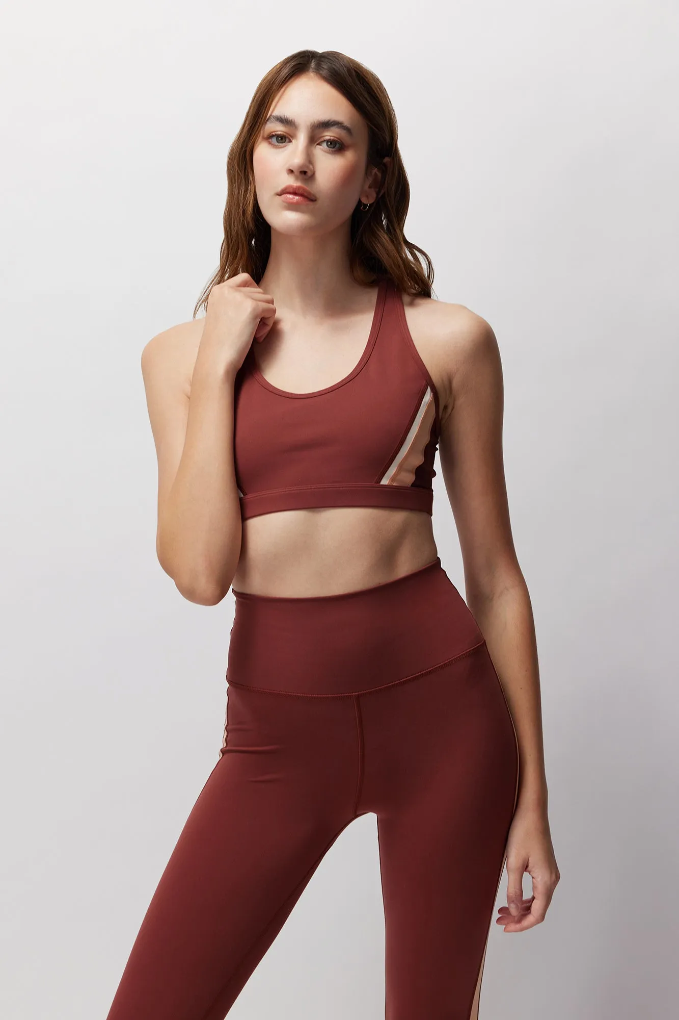 Spiritual Gangster Velo Dream Tech Bra - Washed Burgundy