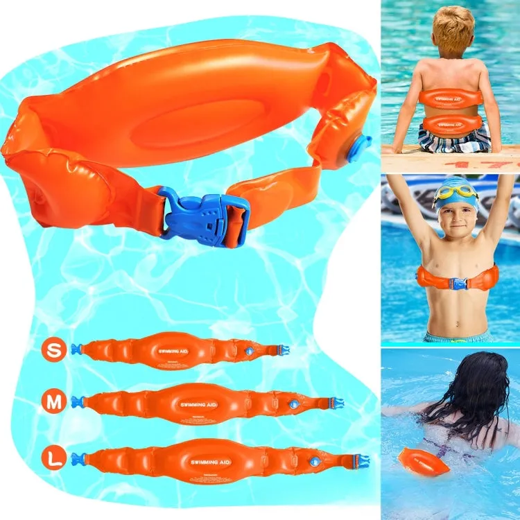 Swimming Auxiliary Belt Inflatable High Buoyancy Floaties for Swim Learning Beginners, Size: M