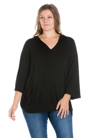 Trendy Oversized Plus Size Fashion Hoodie Top