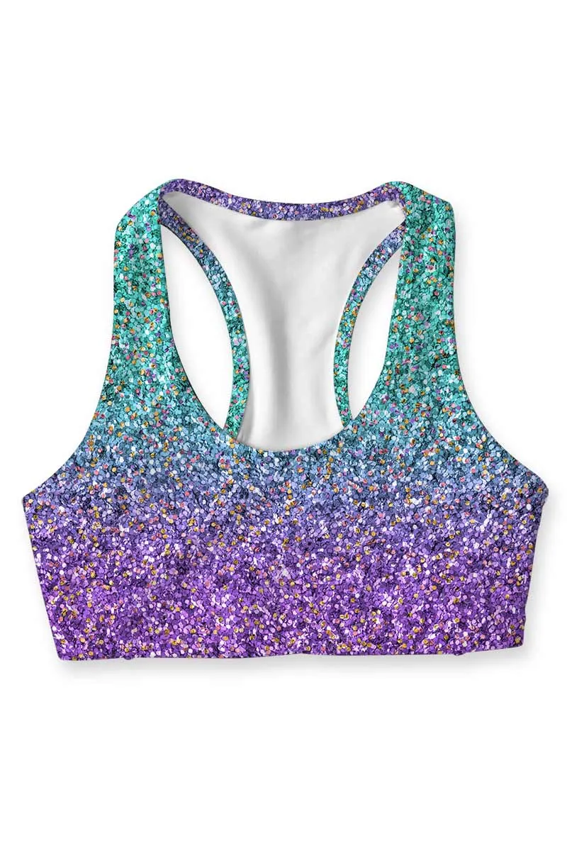 Ultraviolet Stella Chic Seamless Racerback Sport Yoga Bra - Women