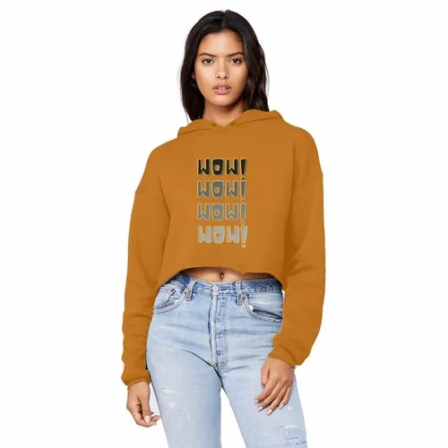 Uniquely You Womens Hoodie - Raw Edge Cropped Hooded Shirt - Graphic /