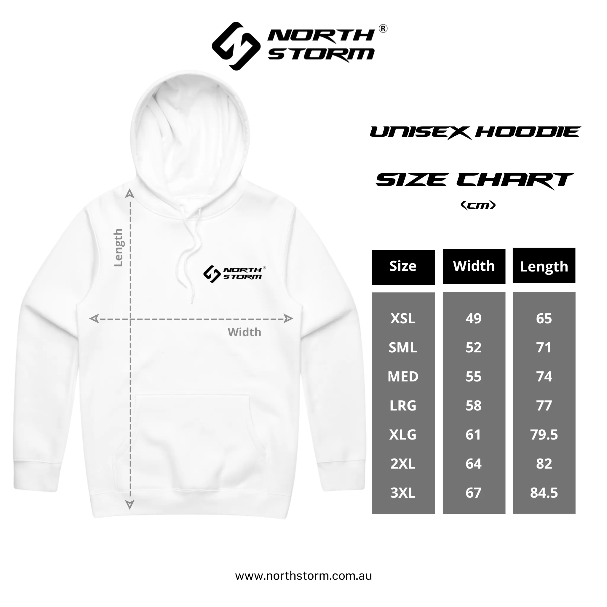 Unisex North Storm® Fresh White Hoodie Jumper