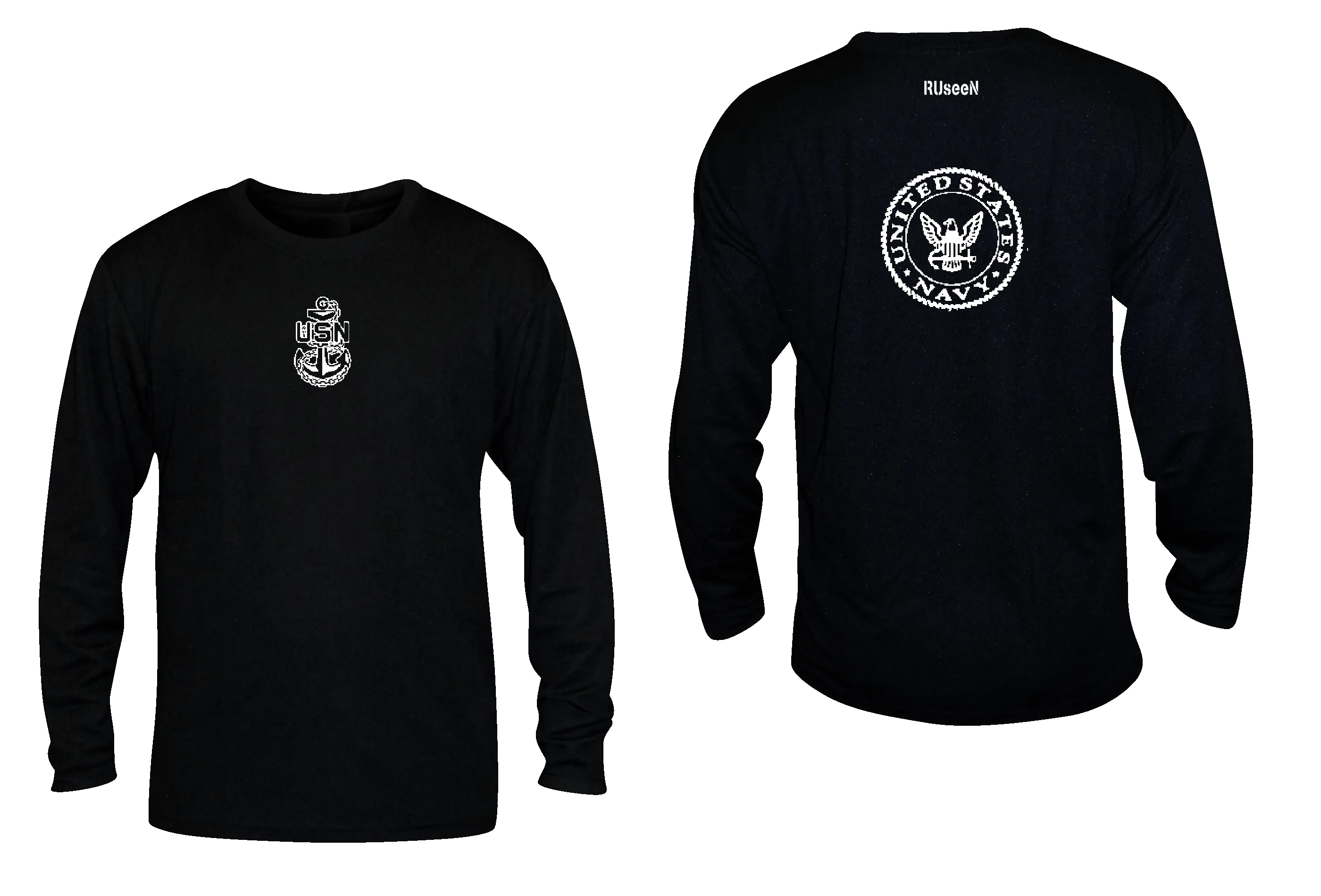 Unisex Reflective Long Sleeve Shirt - US Navy (Chief)