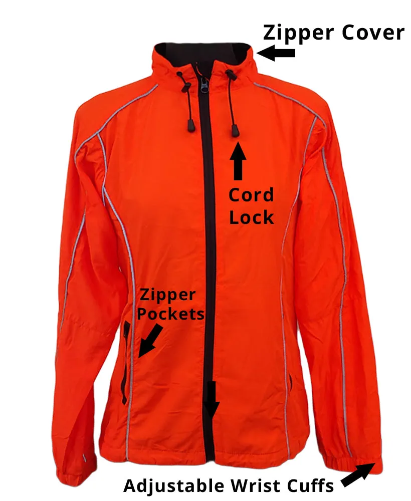 Women's Reflective 360 Windbreaker - Orange