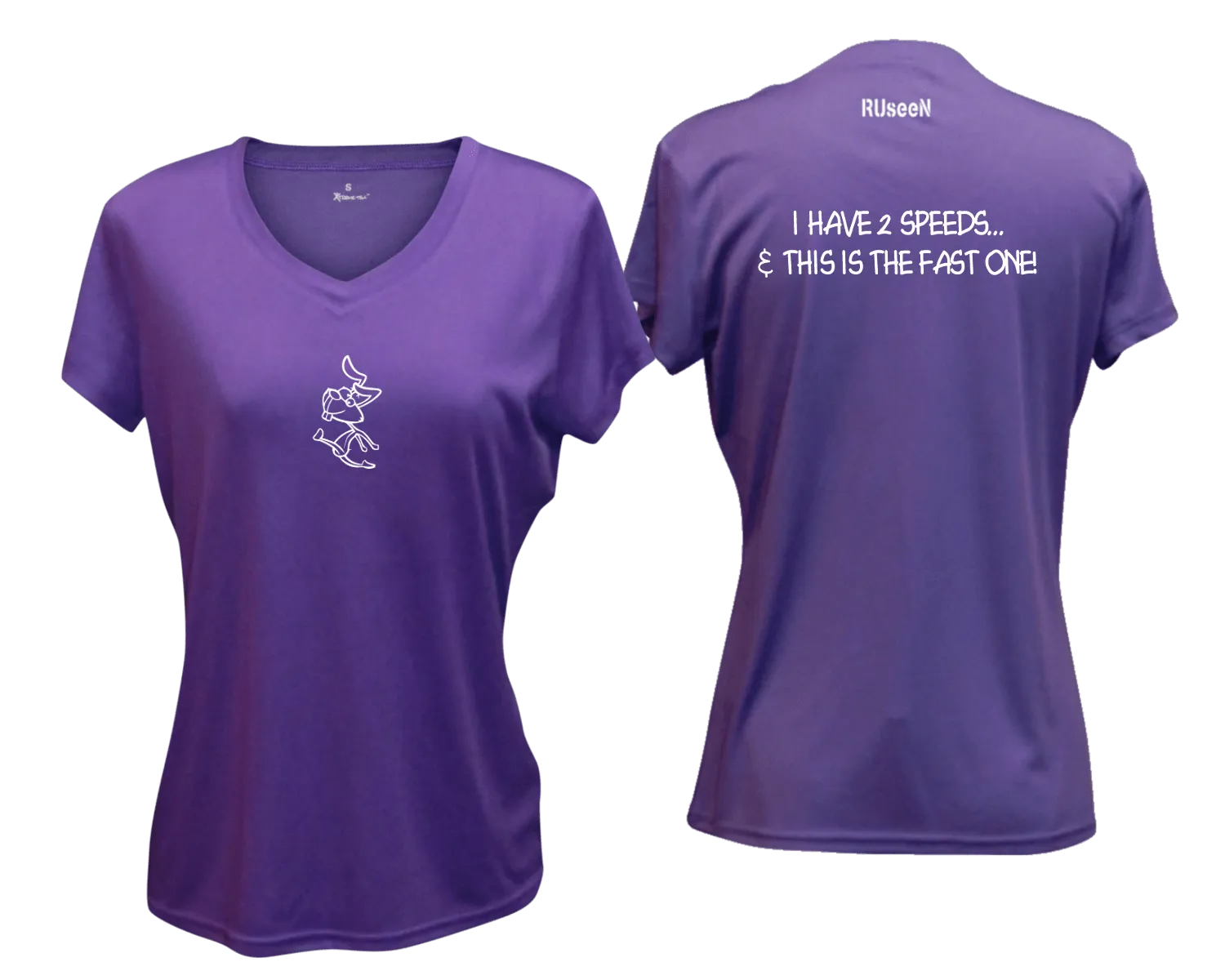 Women's Reflective Short Sleeve Shirt - 2 Speeds Rabbit