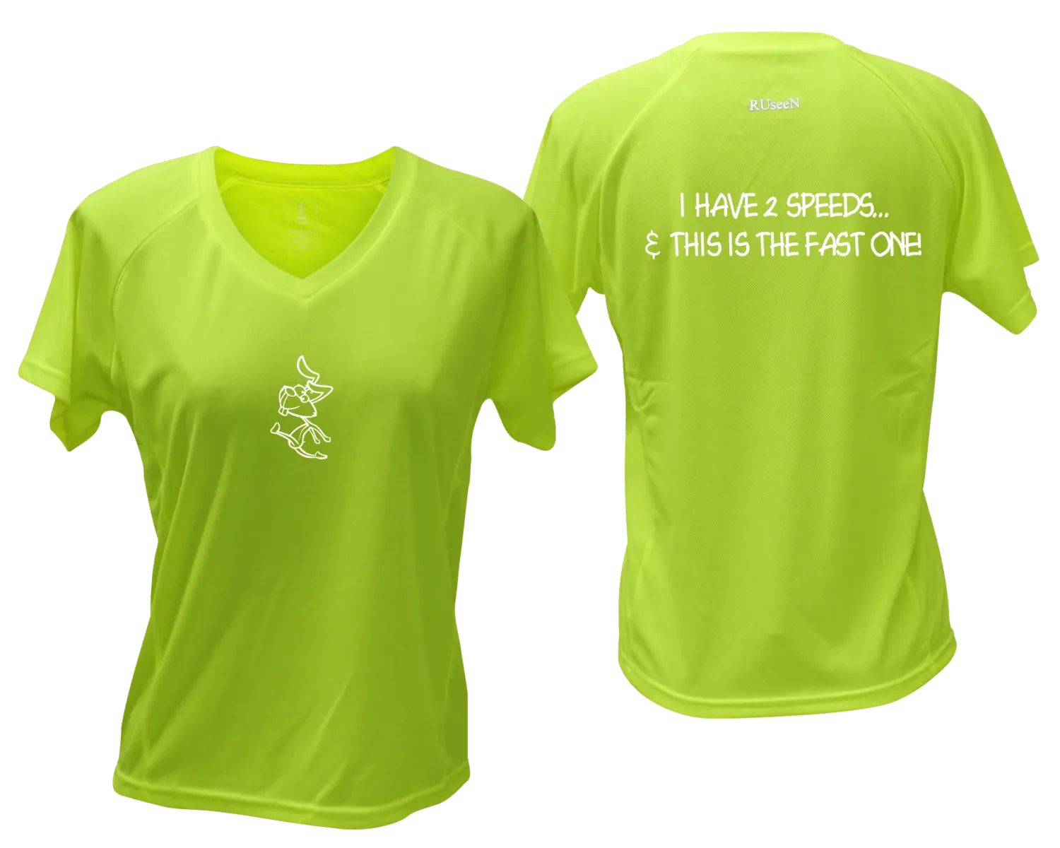 Women's Reflective Short Sleeve Shirt - 2 Speeds Rabbit