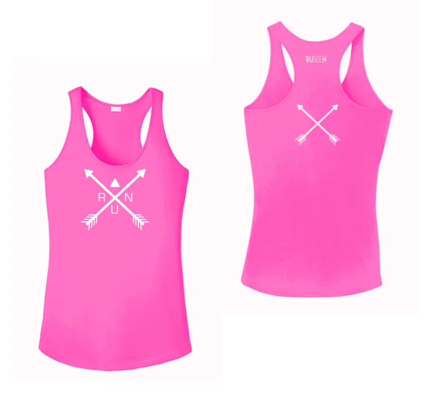 Women's Reflective Tank Top - Crossed Arrows