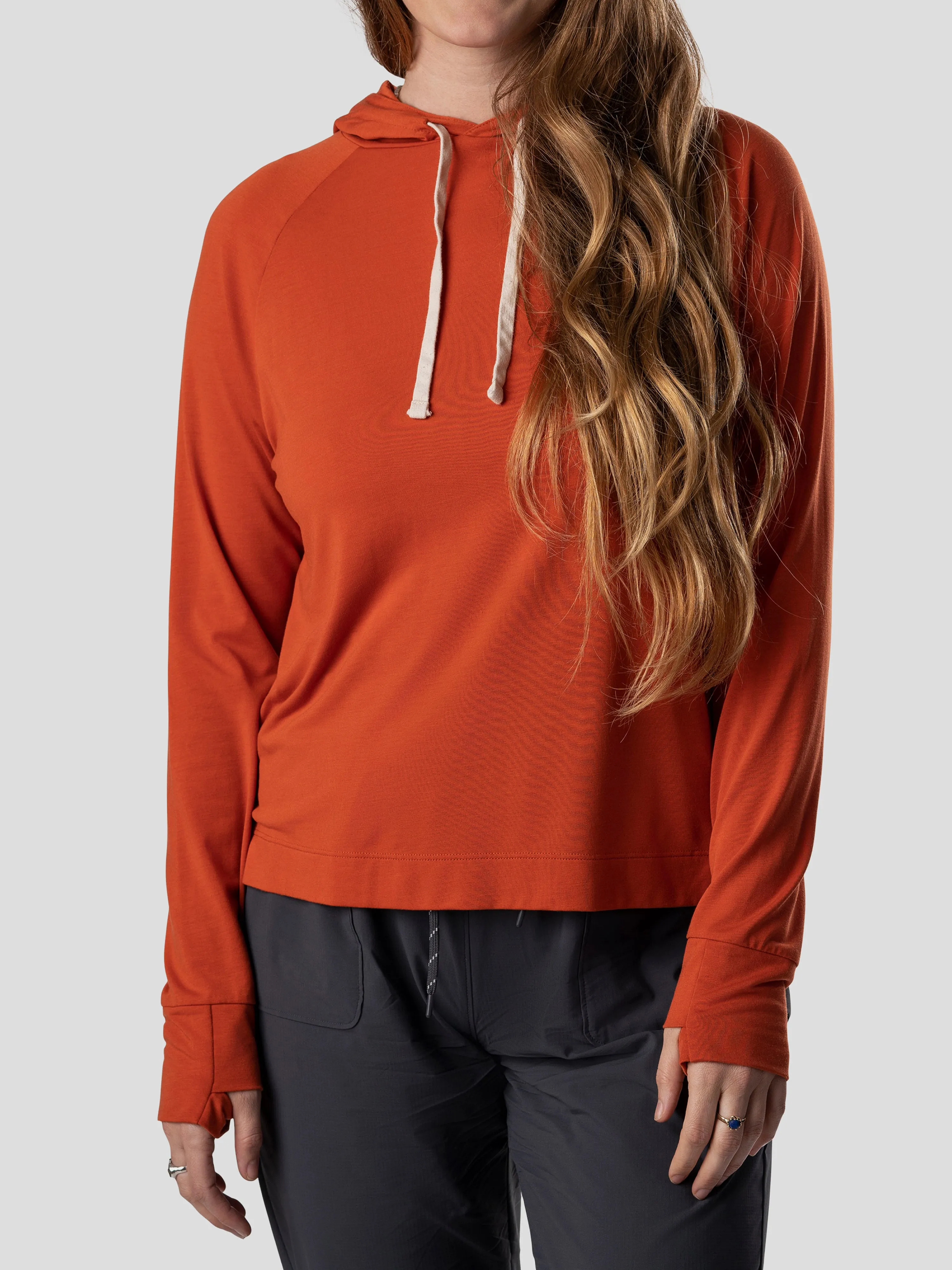 W's Lightweight Bamboo Hoodie - Cinnamon Teal