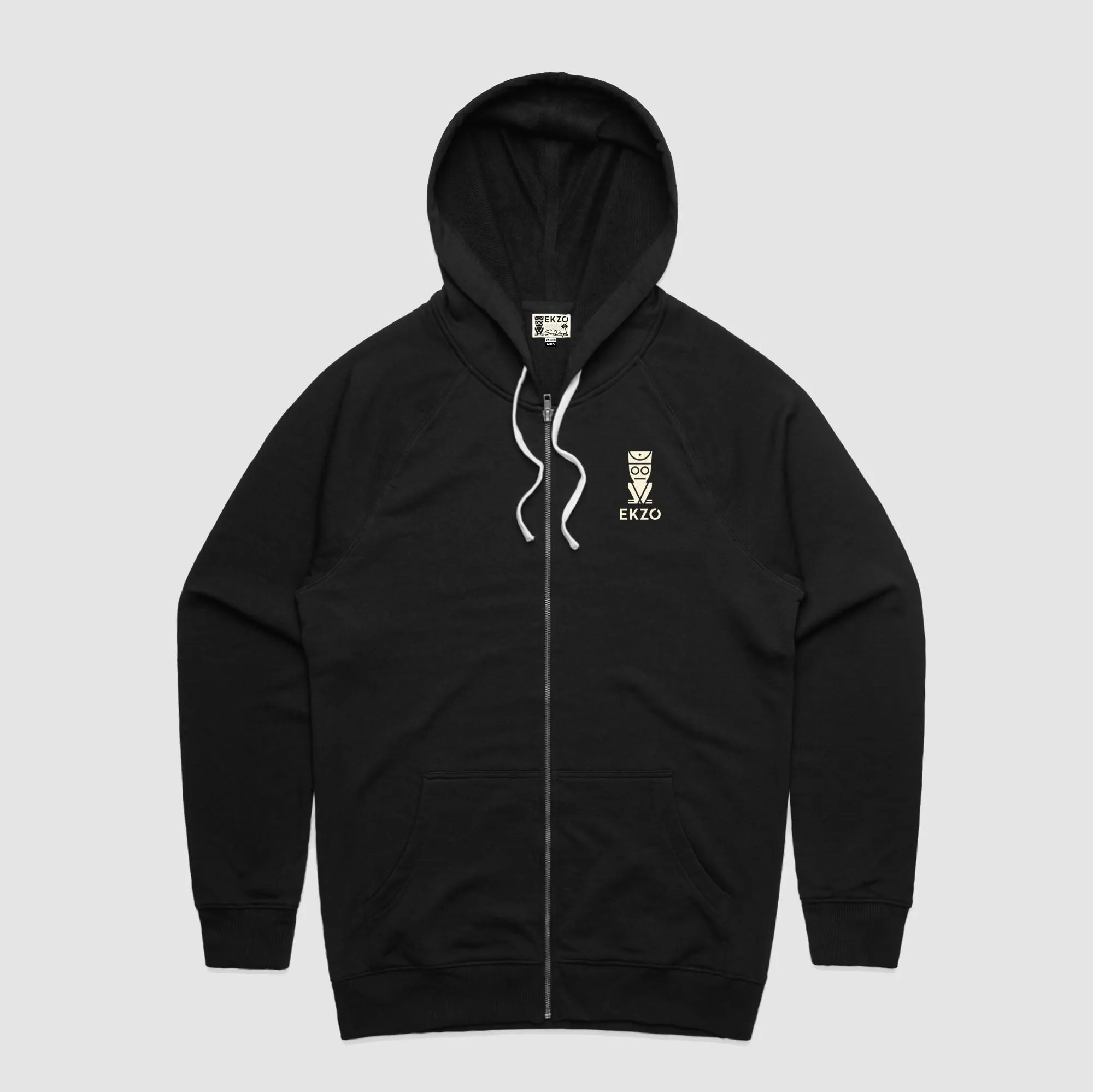 Zip Hoodie in Black